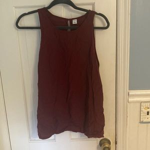Old Navy Maroon High Neck Tank